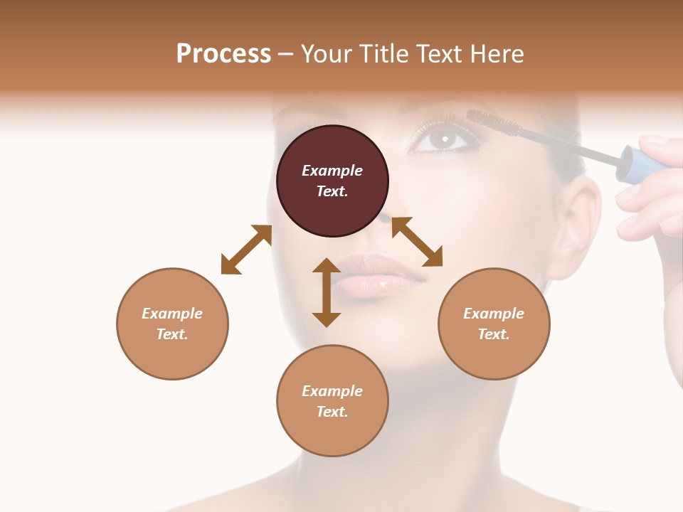 Portrait Holding Female PowerPoint Template