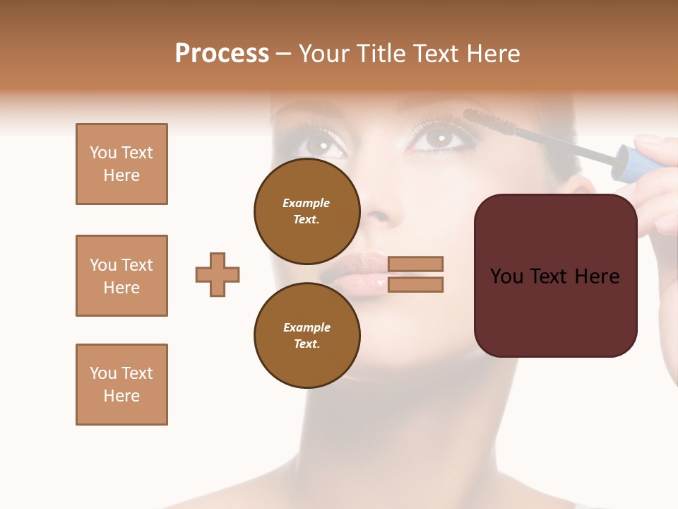 Portrait Holding Female PowerPoint Template