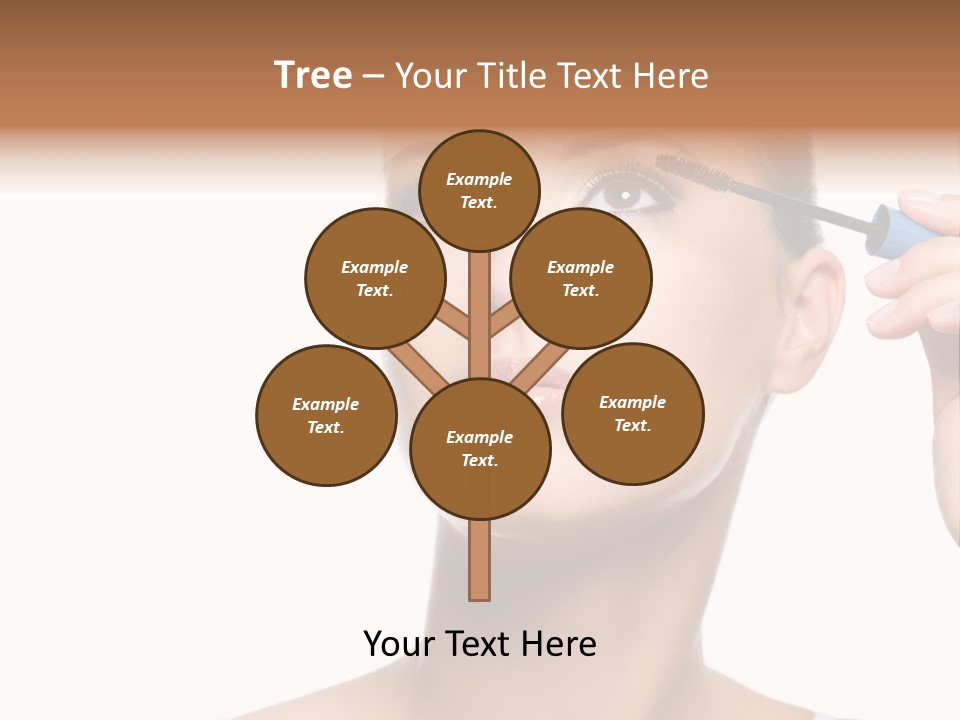 Portrait Holding Female PowerPoint Template