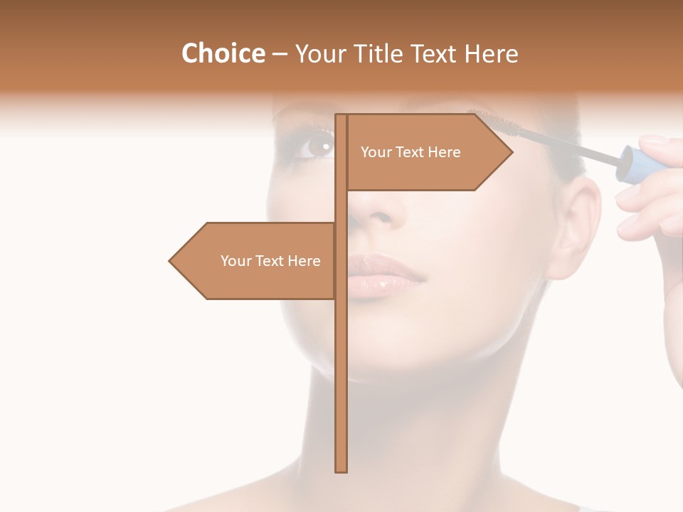 Portrait Holding Female PowerPoint Template