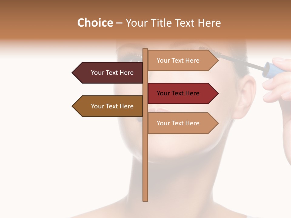 Portrait Holding Female PowerPoint Template