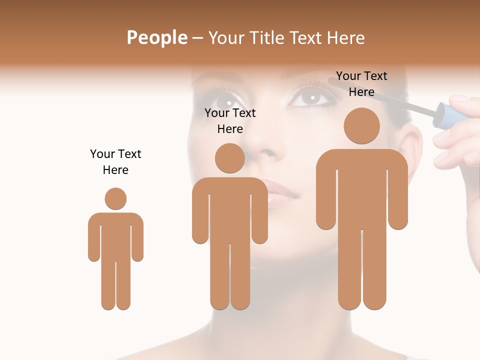 Portrait Holding Female PowerPoint Template