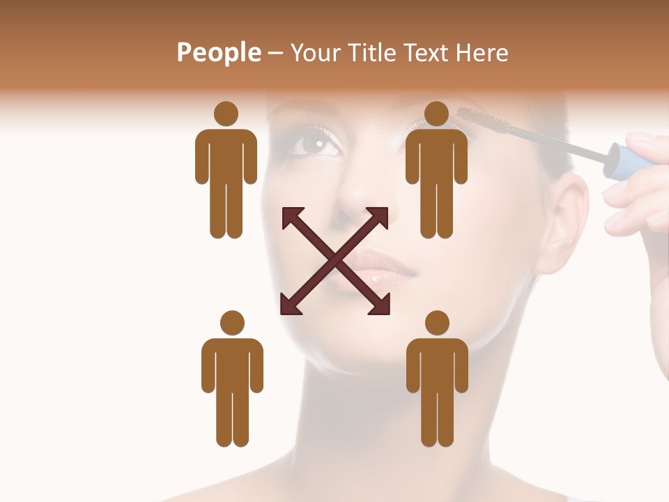 Portrait Holding Female PowerPoint Template