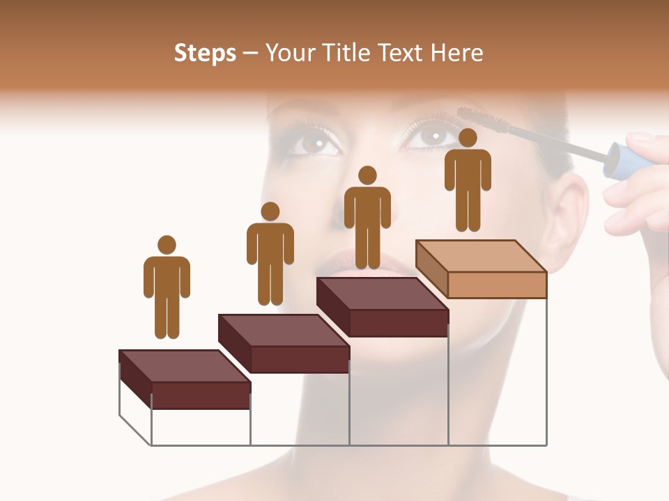 Portrait Holding Female PowerPoint Template