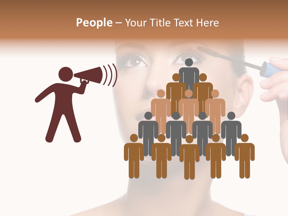 Portrait Holding Female PowerPoint Template