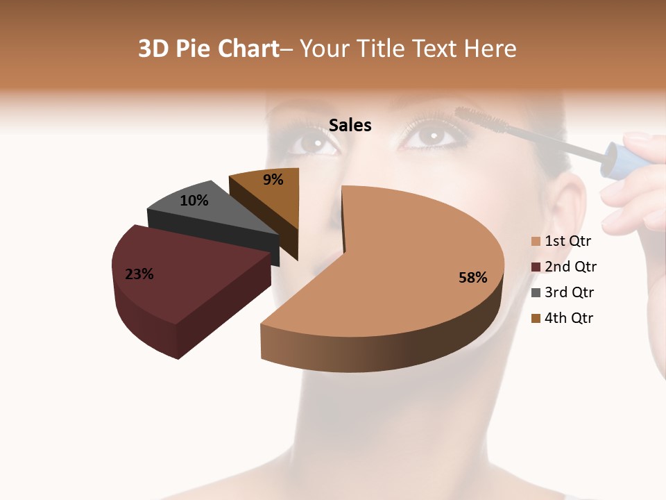 Portrait Holding Female PowerPoint Template