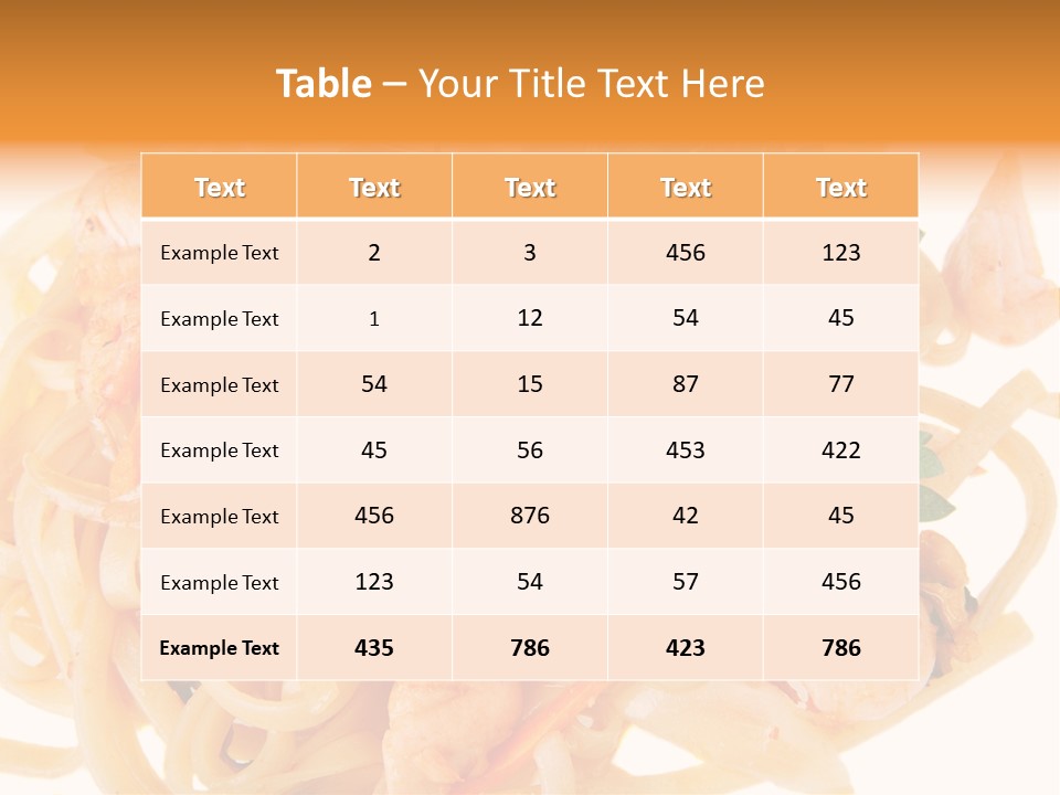 Noodles Fresh Calories PowerPoint Template
