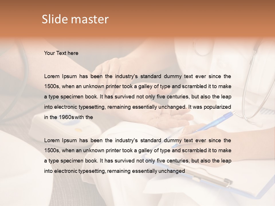 Senior Blood Hand PowerPoint Template