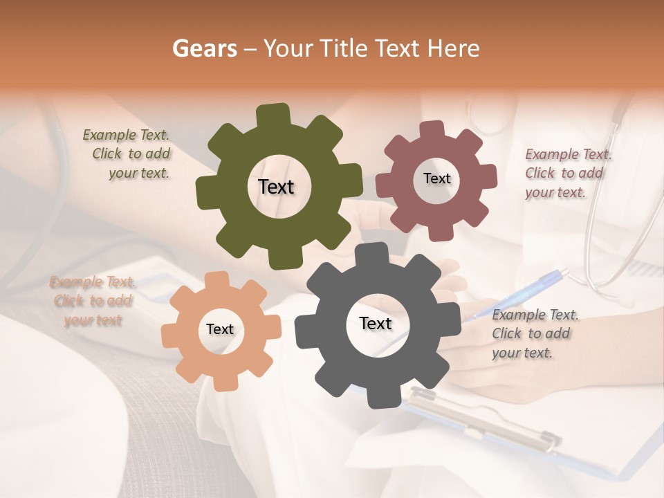 Senior Blood Hand PowerPoint Template