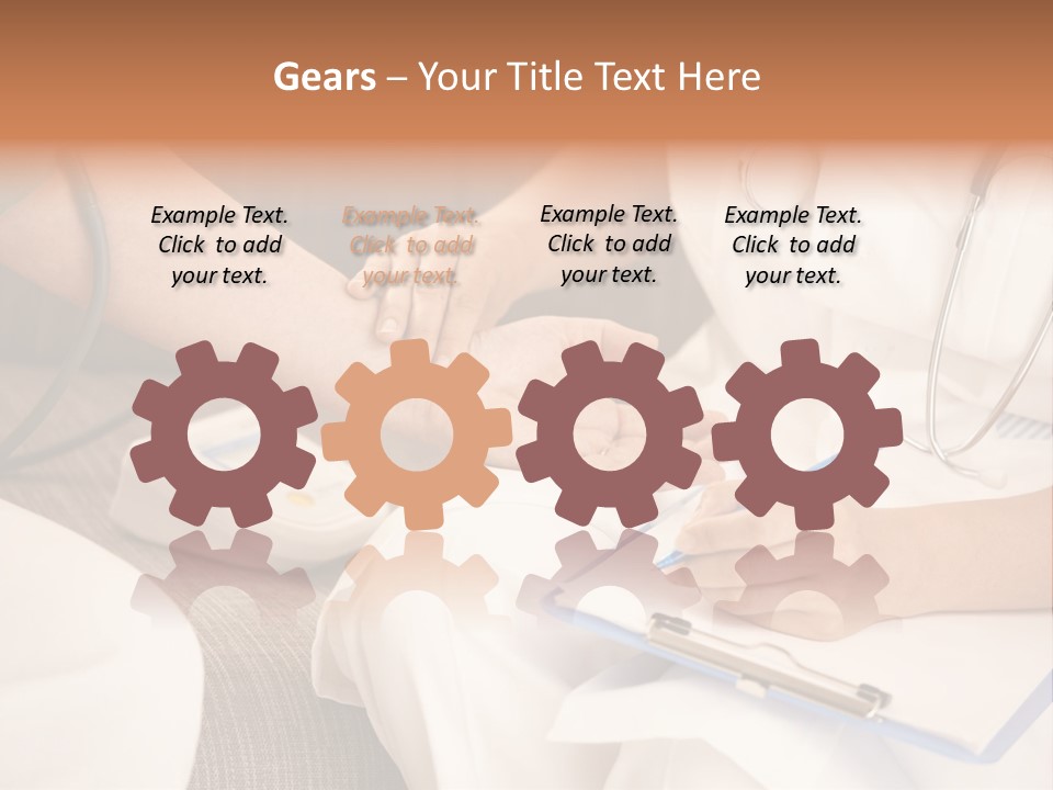 Senior Blood Hand PowerPoint Template