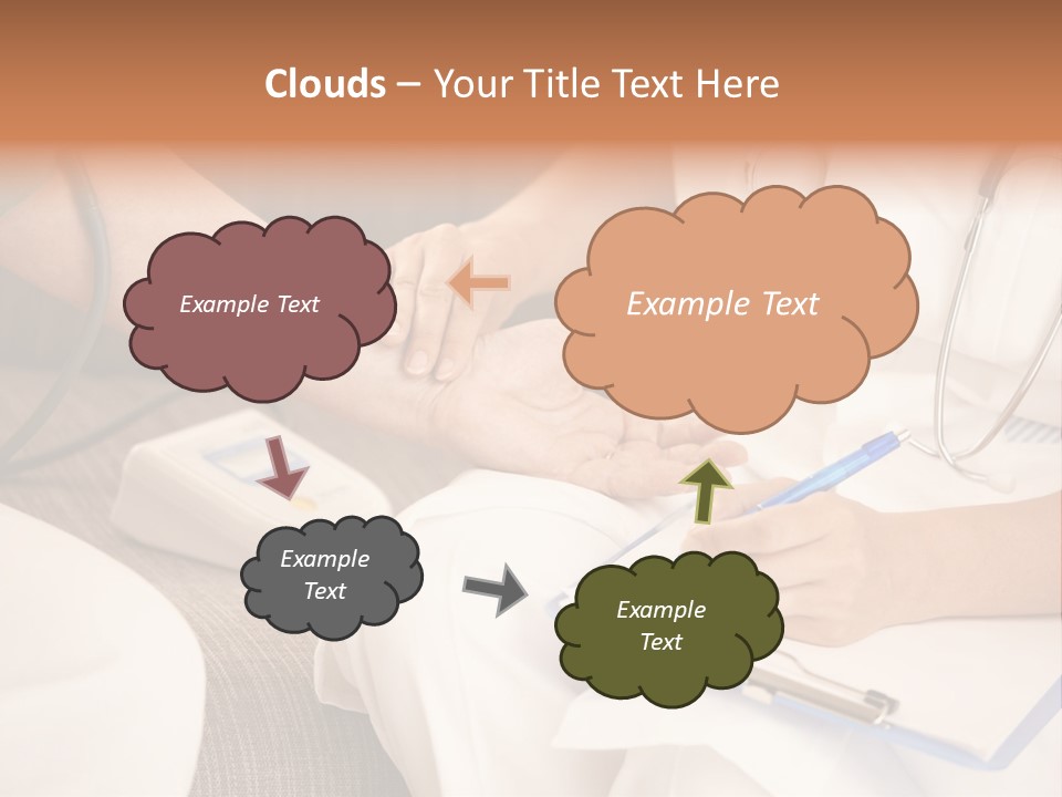 Senior Blood Hand PowerPoint Template