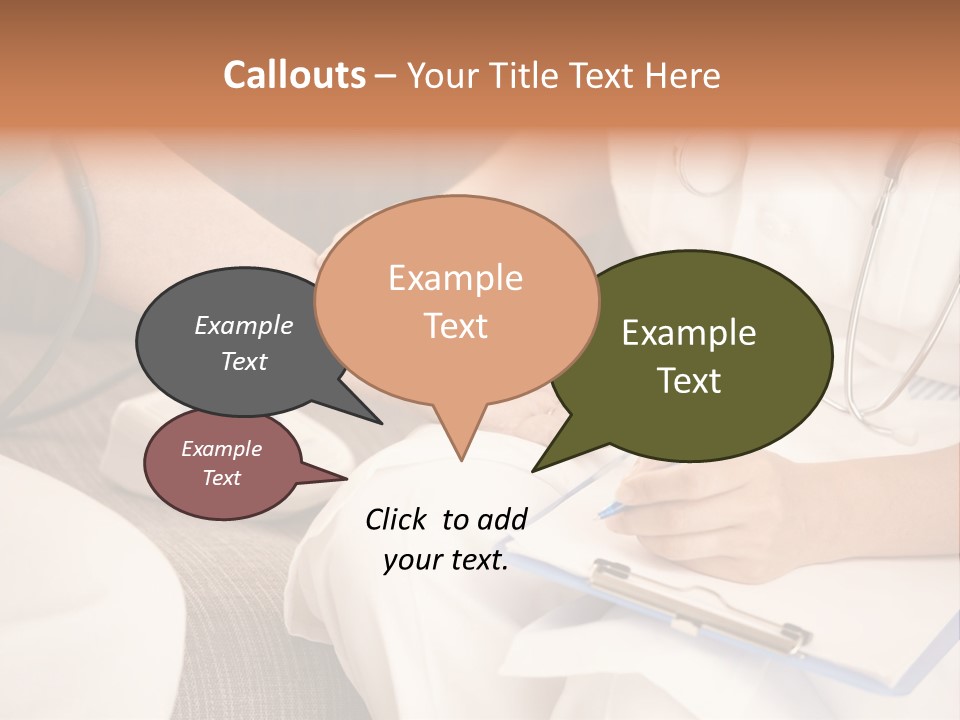 Senior Blood Hand PowerPoint Template