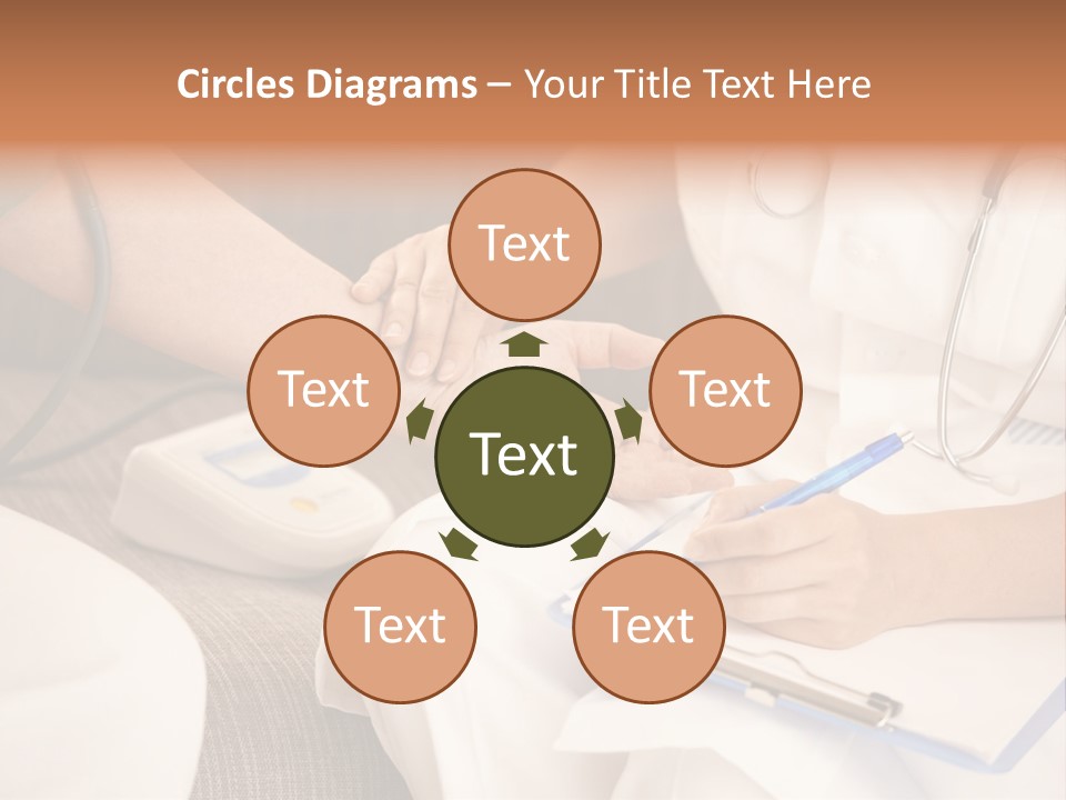 Senior Blood Hand PowerPoint Template