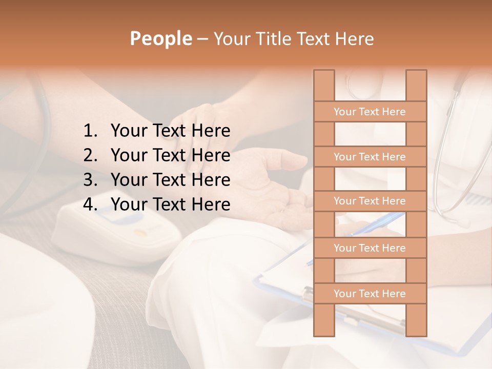 Senior Blood Hand PowerPoint Template