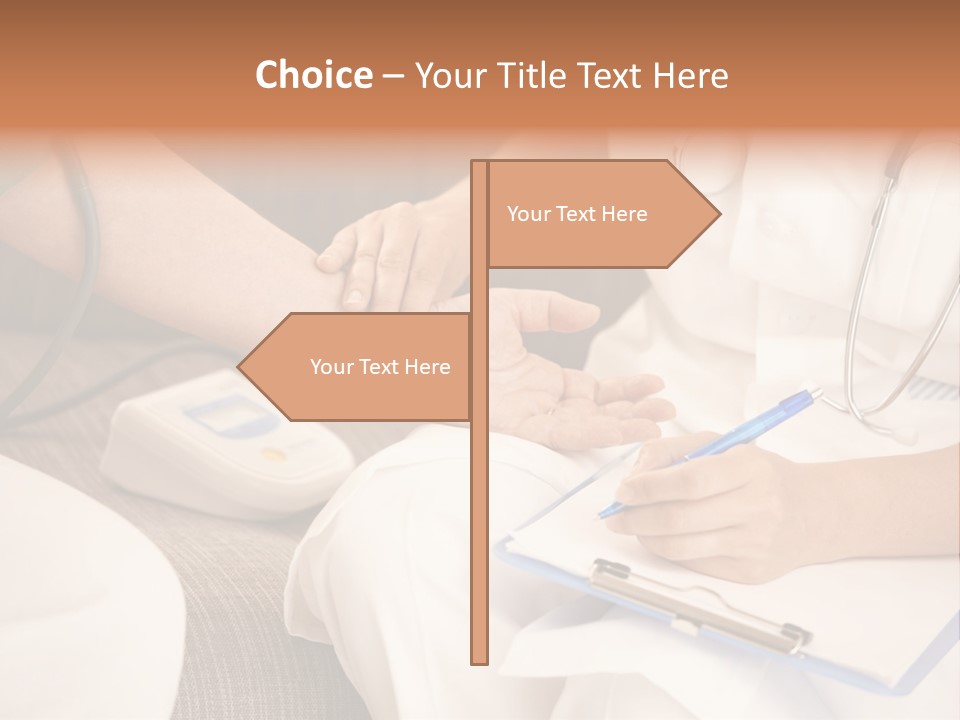 Senior Blood Hand PowerPoint Template