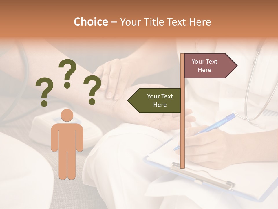 Senior Blood Hand PowerPoint Template