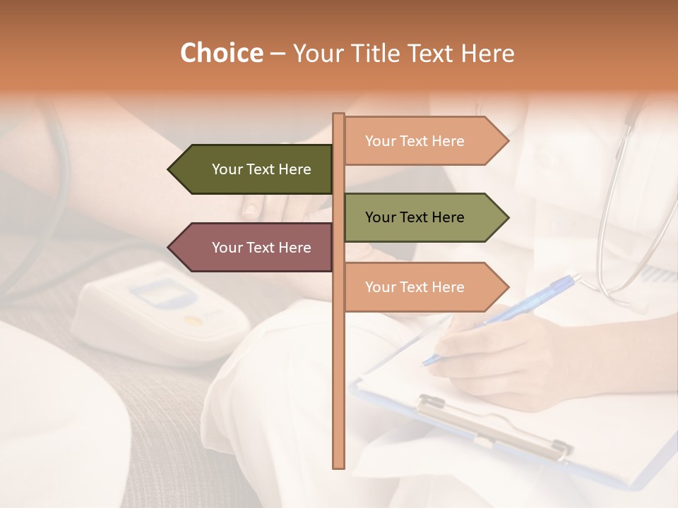Senior Blood Hand PowerPoint Template