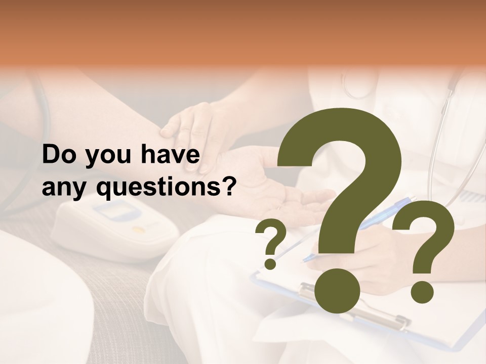 Senior Blood Hand PowerPoint Template