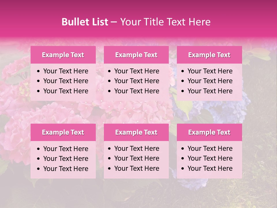 Hydrangea Beautiful Stem PowerPoint Template