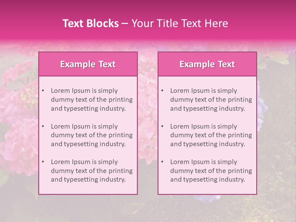 Hydrangea Beautiful Stem PowerPoint Template