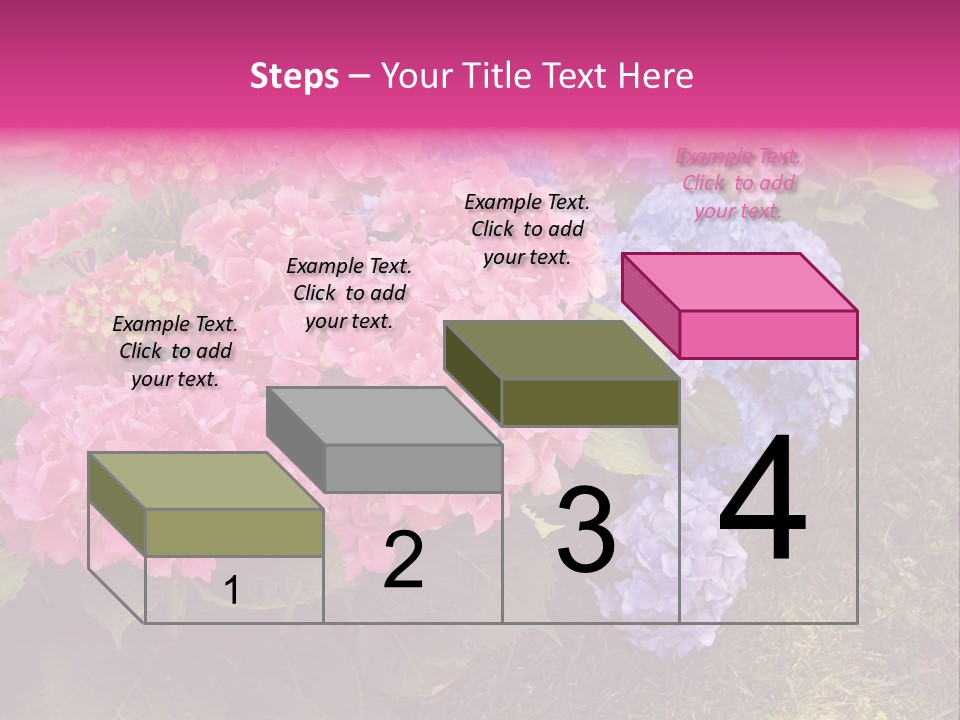 Hydrangea Beautiful Stem PowerPoint Template