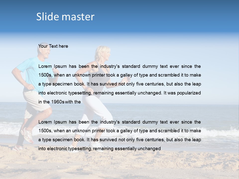 Health Outdoors Caucasian PowerPoint Template