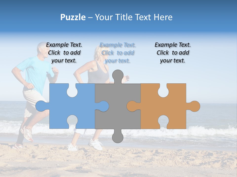 Health Outdoors Caucasian PowerPoint Template