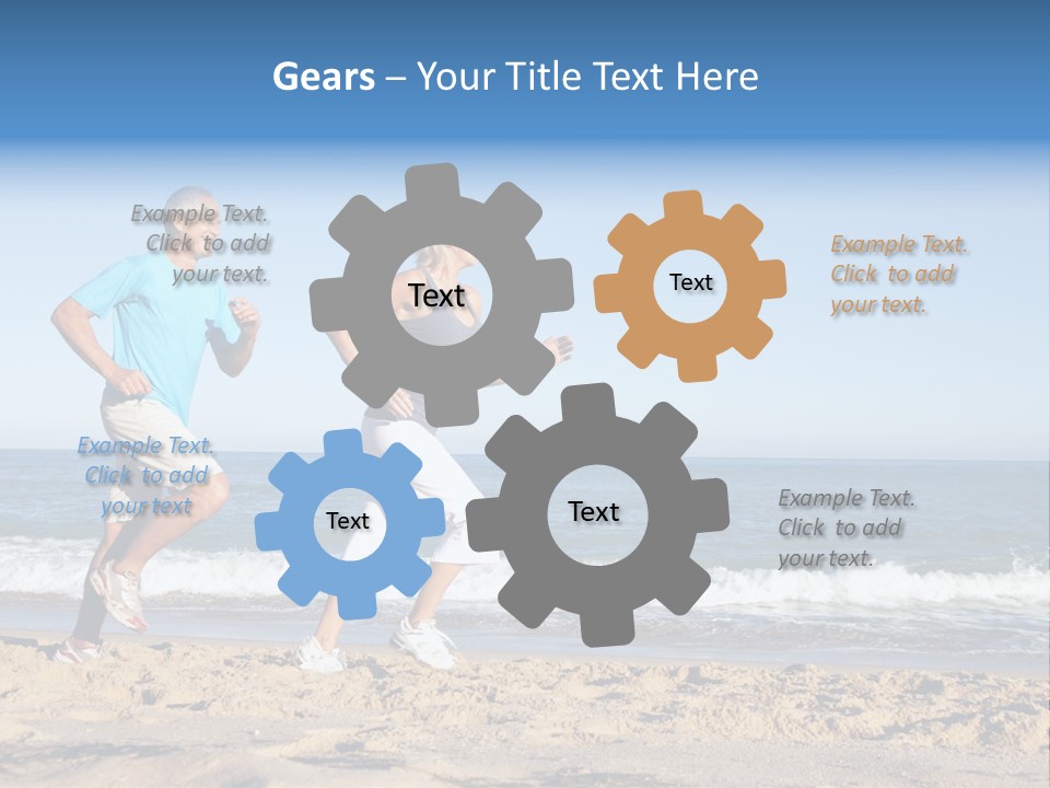 Health Outdoors Caucasian PowerPoint Template