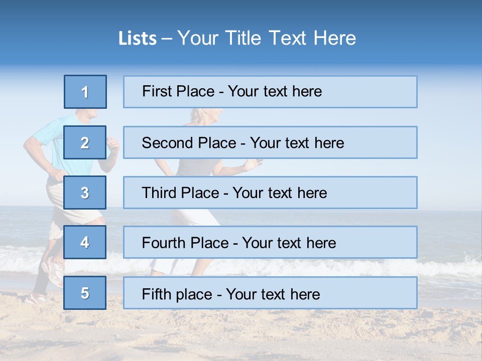 Health Outdoors Caucasian PowerPoint Template