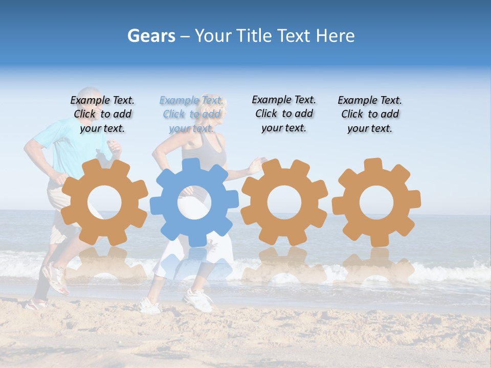 Health Outdoors Caucasian PowerPoint Template