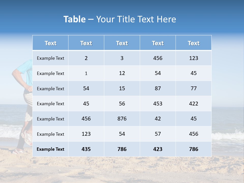 Health Outdoors Caucasian PowerPoint Template