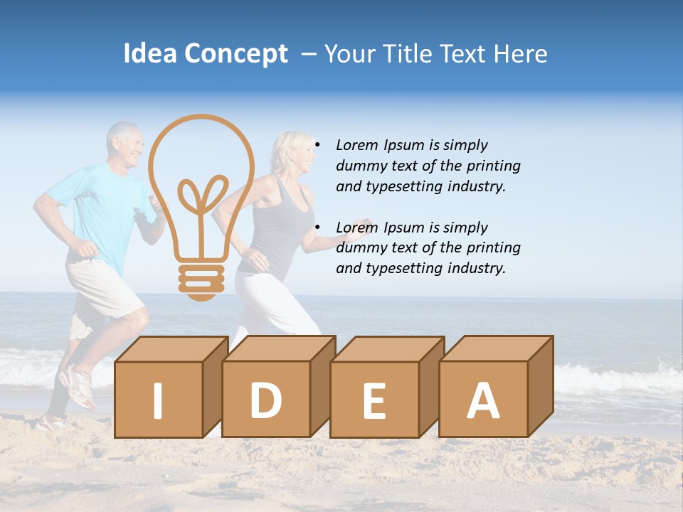 Health Outdoors Caucasian PowerPoint Template