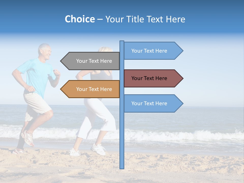 Health Outdoors Caucasian PowerPoint Template