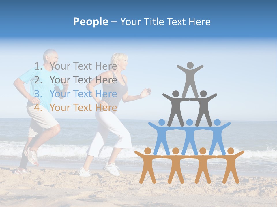 Health Outdoors Caucasian PowerPoint Template