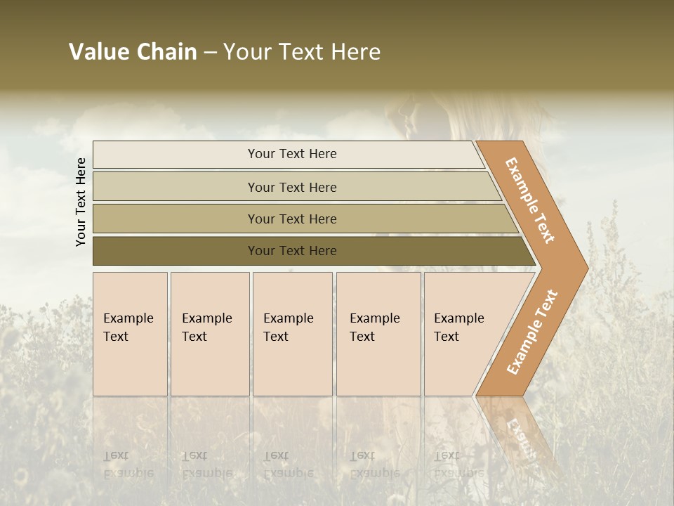 Girl In A Field With Flowers PowerPoint Template