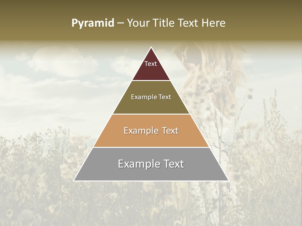 Girl In A Field With Flowers PowerPoint Template