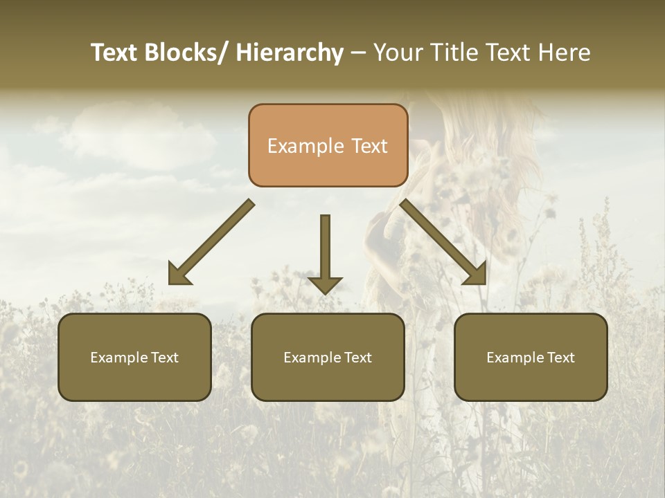 Girl In A Field With Flowers PowerPoint Template