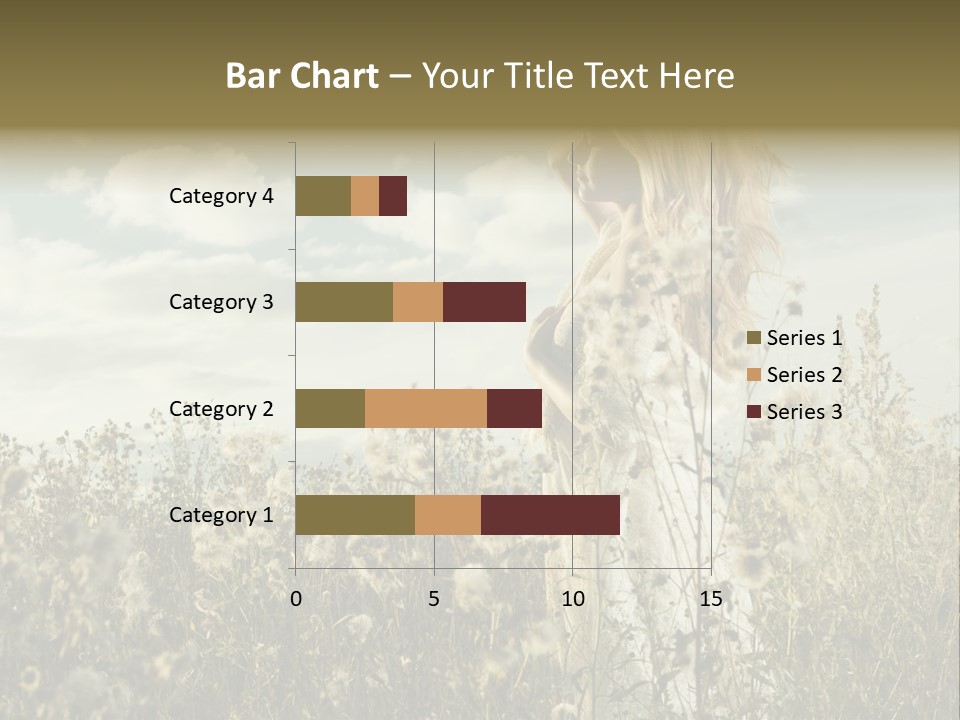 Girl In A Field With Flowers PowerPoint Template