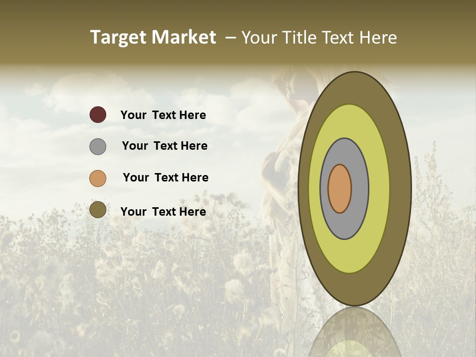 Girl In A Field With Flowers PowerPoint Template