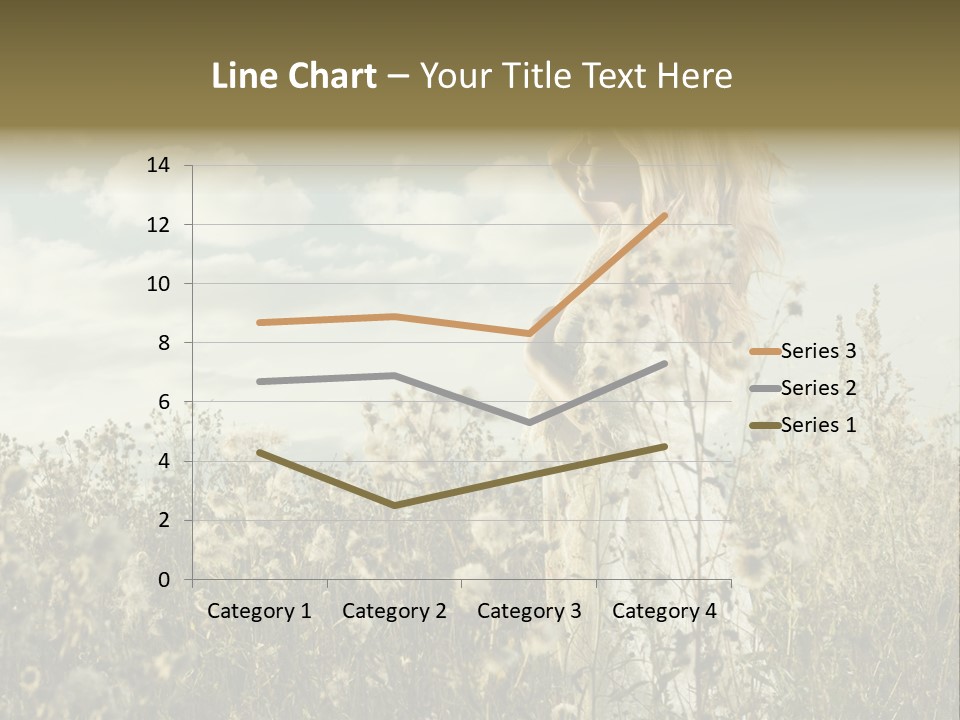 Girl In A Field With Flowers PowerPoint Template