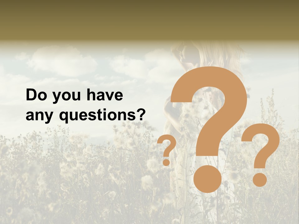 Girl In A Field With Flowers PowerPoint Template