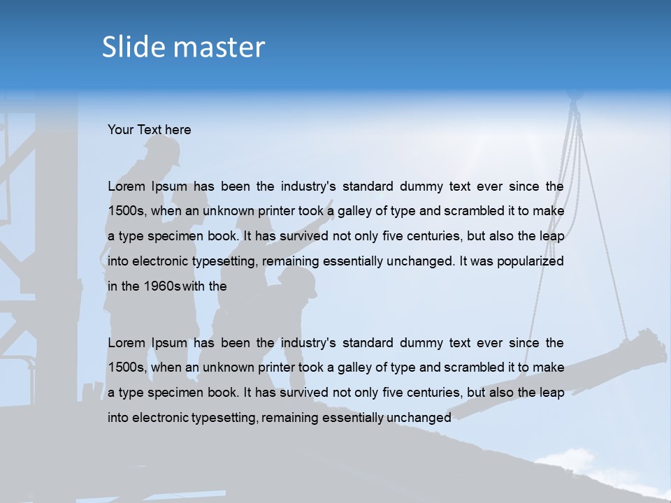 Crane Housing Working PowerPoint Template