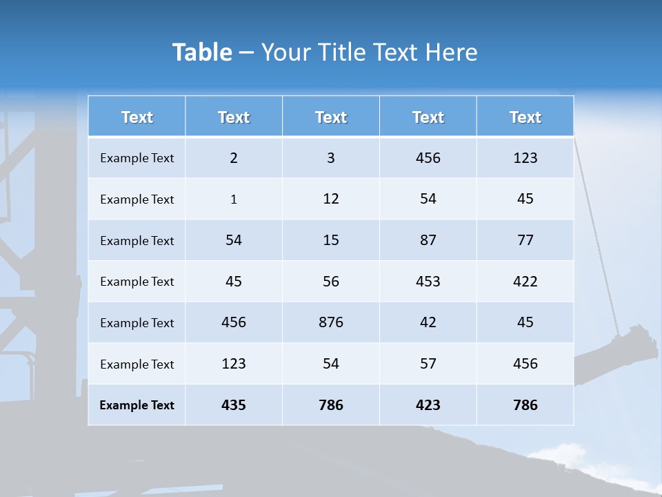 Crane Housing Working PowerPoint Template