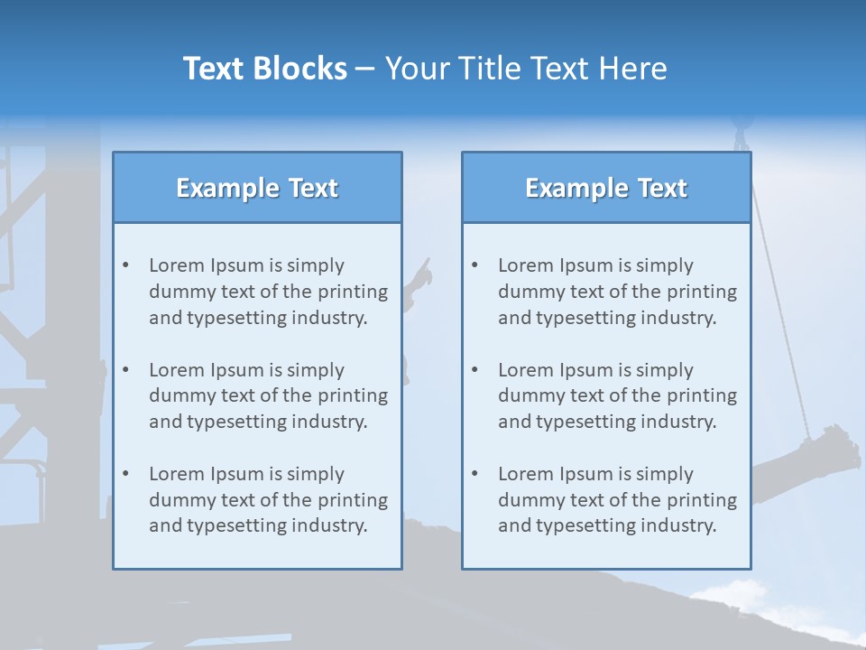 Crane Housing Working PowerPoint Template