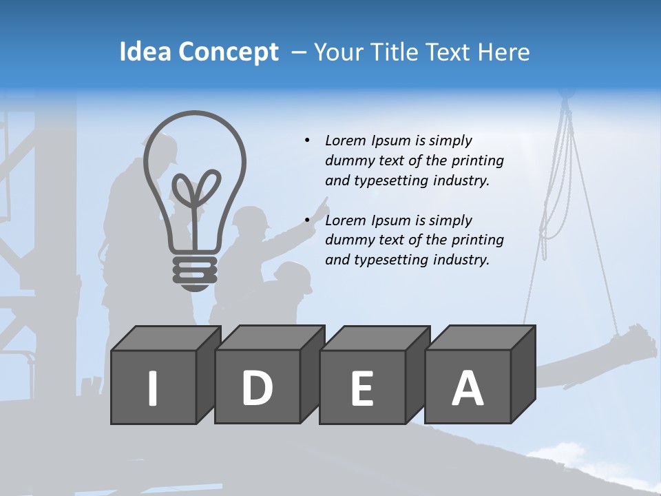 Crane Housing Working PowerPoint Template