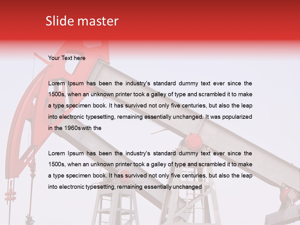 Drilling Pipe Oilbearing PowerPoint Template