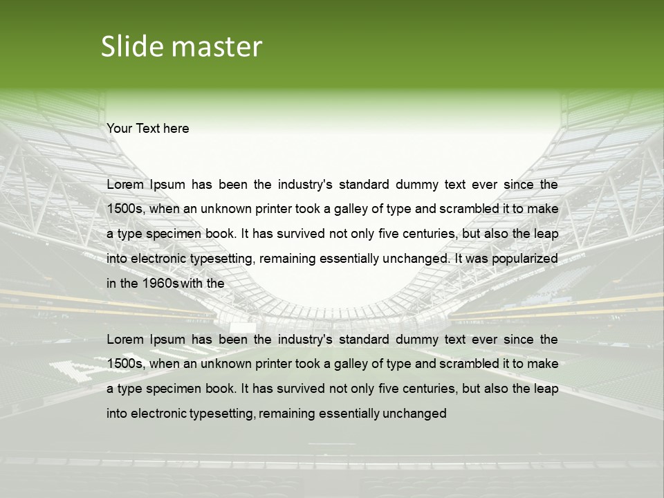 Green Auditorium Space PowerPoint Template