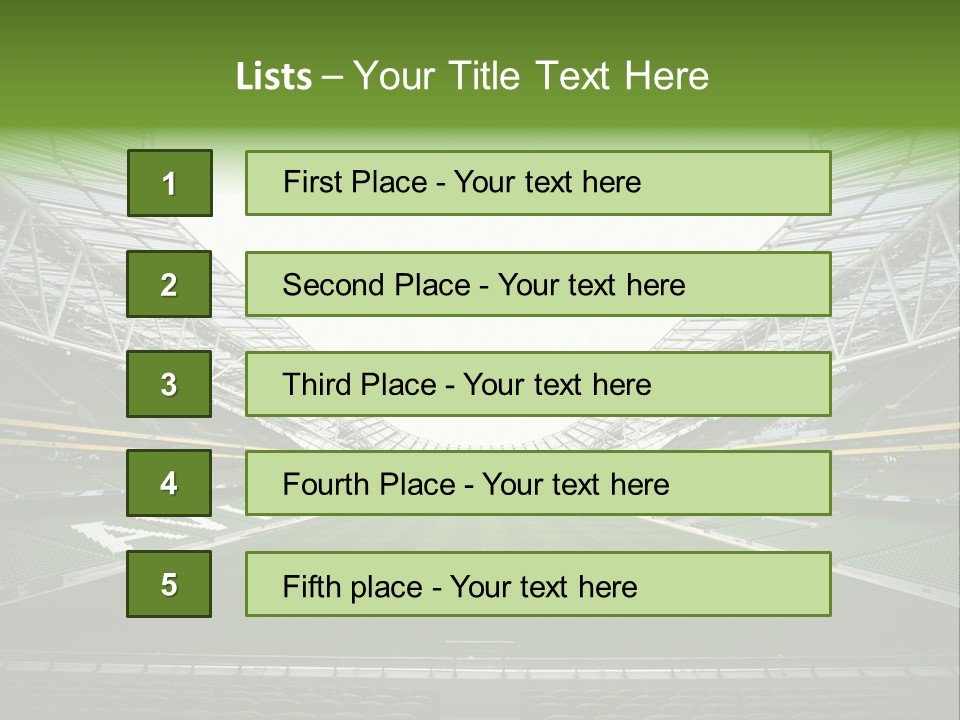 Green Auditorium Space PowerPoint Template
