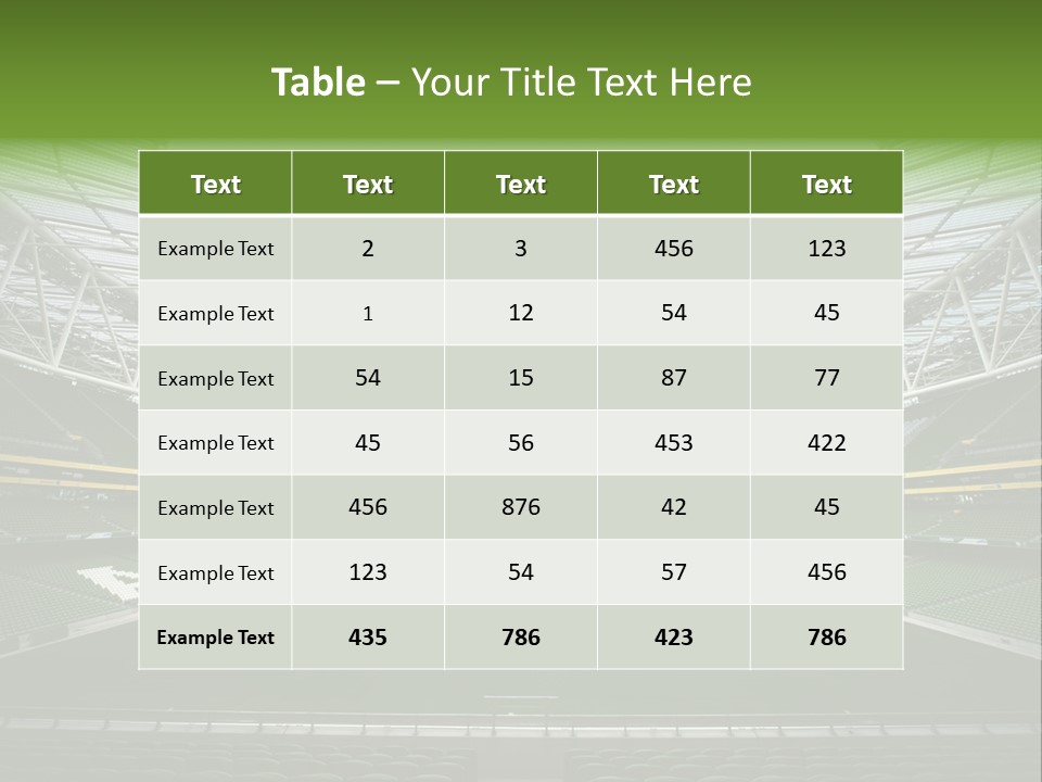 Green Auditorium Space PowerPoint Template