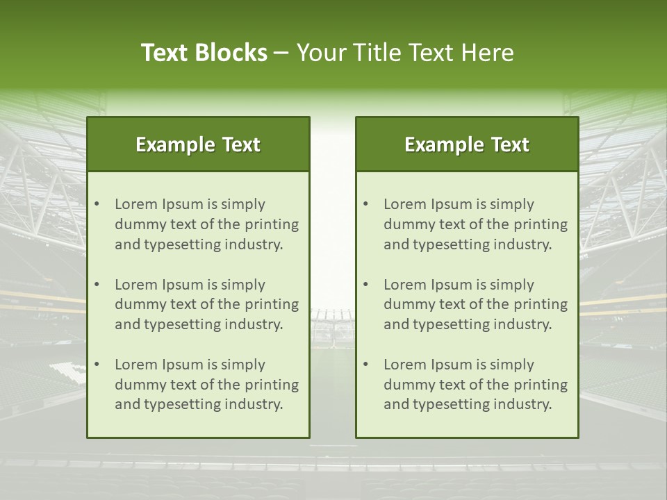 Green Auditorium Space PowerPoint Template